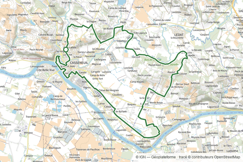 Casseneuil, le Circuit des Trois Rivières