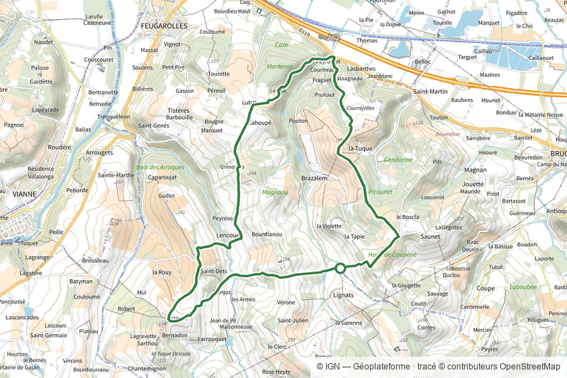Feugarolles, Brazalemn et Limon, vignobles et vergers d'Albret - 11.8 km