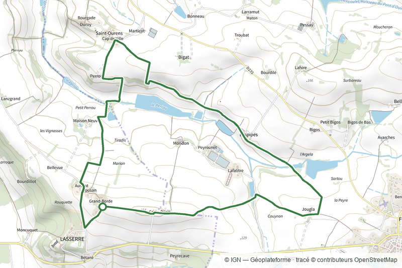 Lasserre, Les perles du Perrou - 7.3 km
