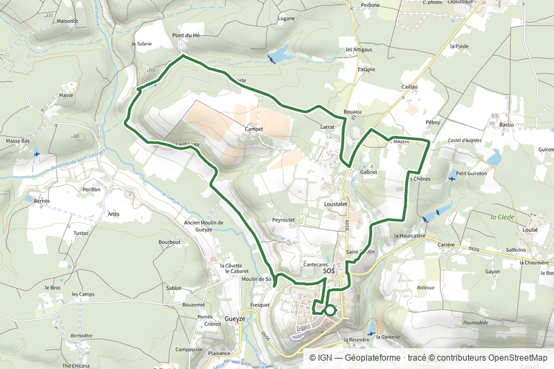 Sos, la promenade de Campet 7.9 km