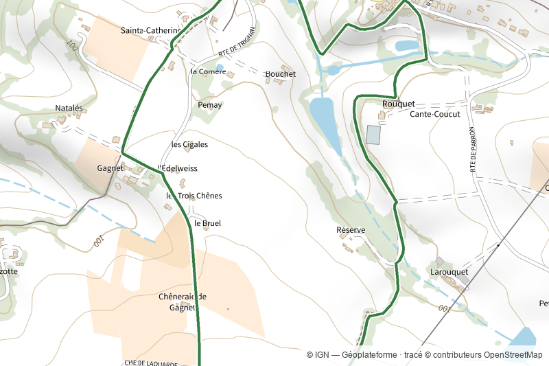 Mézin, des jardins paysagers à la table d'orientation variante 3.7 km km