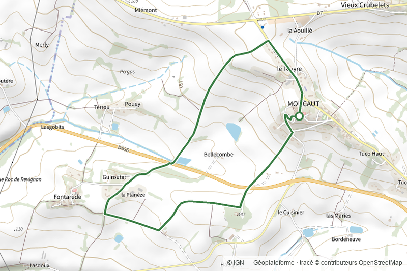 Moncaut, balade sur le mont chauve 4.3 km