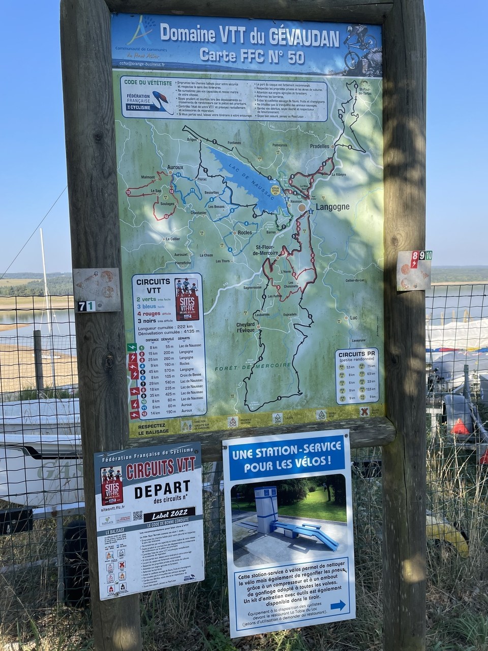 Panoramique des circuits VTT au départ de l'itinéraire