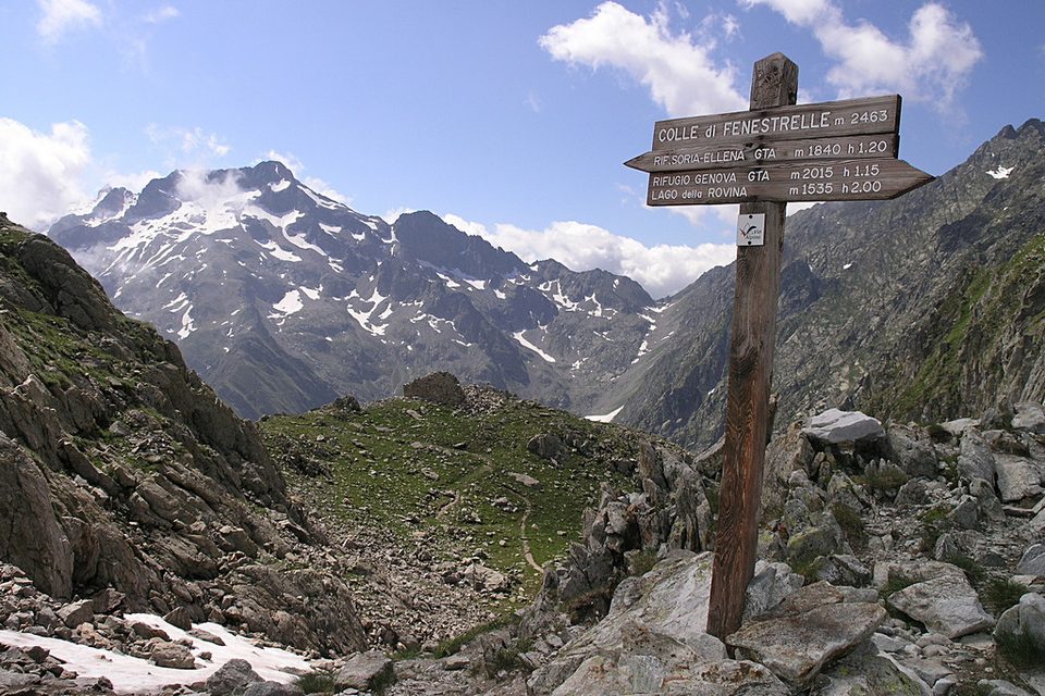 Al Colle di Fenestrelle, con il Monte Gelas sullo sfondo