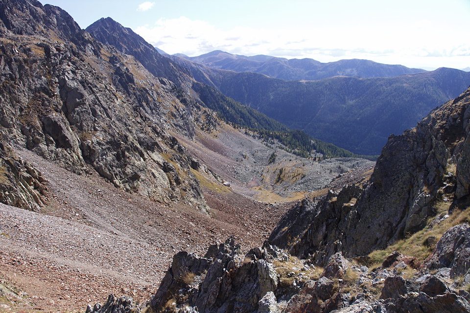 Panorama sul versante francese del Colle di Ciriegia