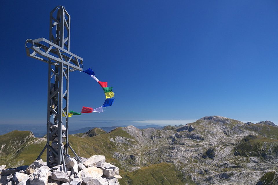 La croce sulla vetta della Cima delle Saline