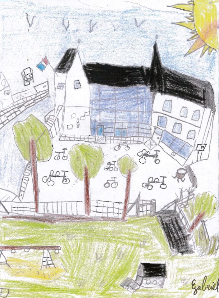dessin école de Gentioux par un élève