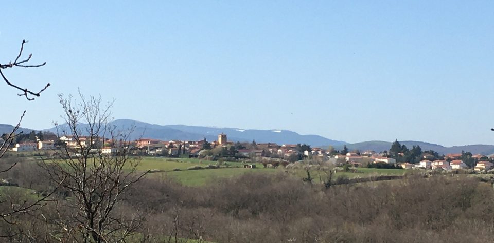 Vue du village d'Echalas