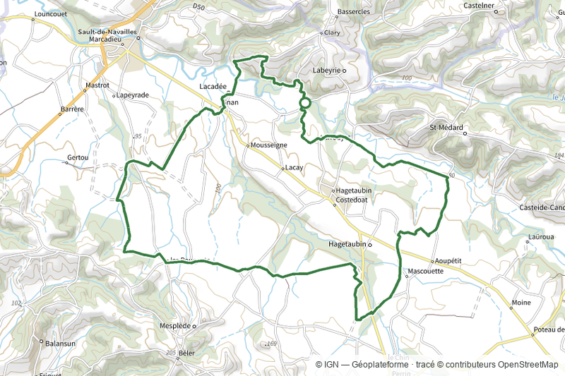 Circuit de randonnée : Vallée du Luy de Béarn (Hagetaubin / Lacadée)
