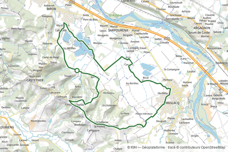 Circuit de randonnée Biron - Maslacq - Castetner