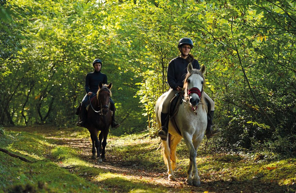 Larreule : les Bénédictins à cheval 