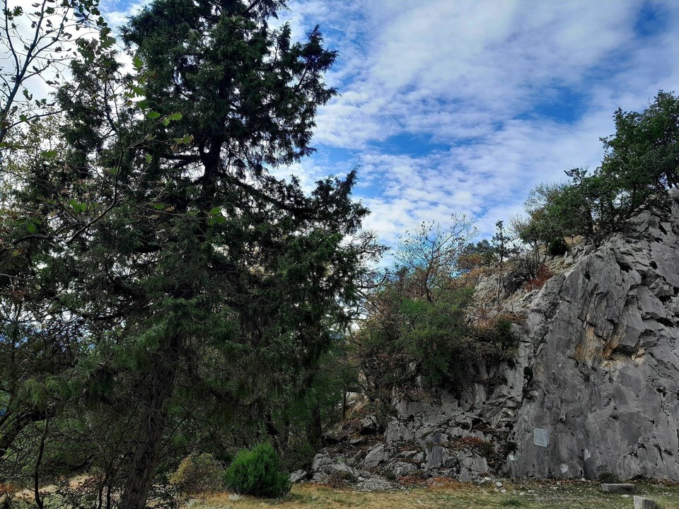 L'arrivée à la carrière de marbre