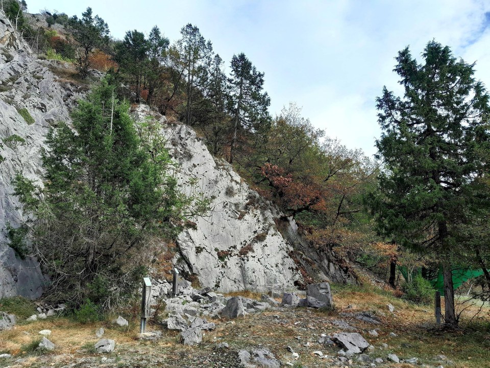 L'arrivée à la carrière de marbre