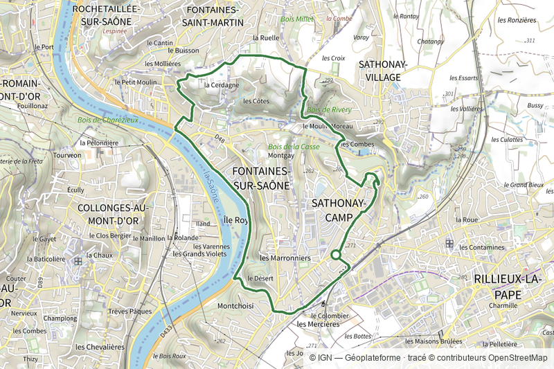 De Fontaines-sur-Saône à Sathonay-Camp