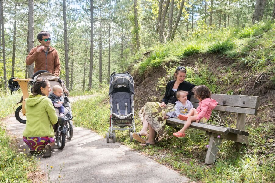 Petite pause ombragée en famille