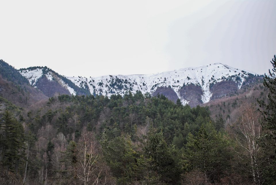 Vue sur la crête du clos de Fau