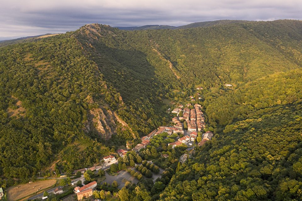 Durfort vu depuis le Roc de l'Homme.