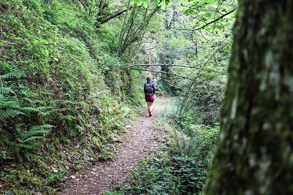 Promeneur le long de la vallée du Viaur