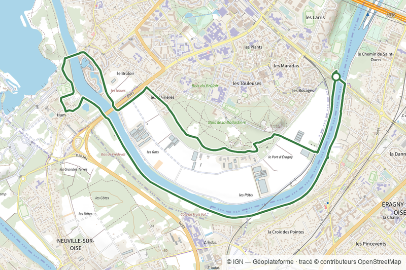 Circuit Rive Droite Rive Gauche- Cergy-Neu Cergy -> Cergy