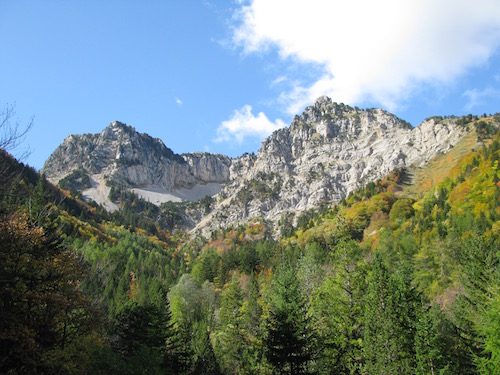 Rocher du Château Vert l'hiver