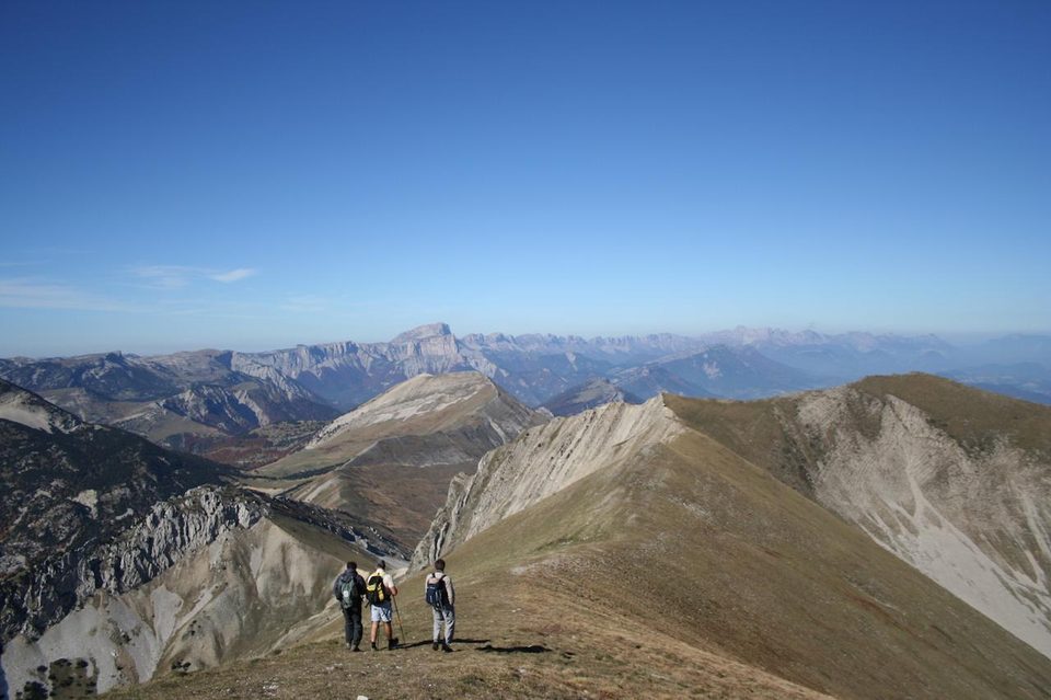 Crêtes en direction du Mont Barral