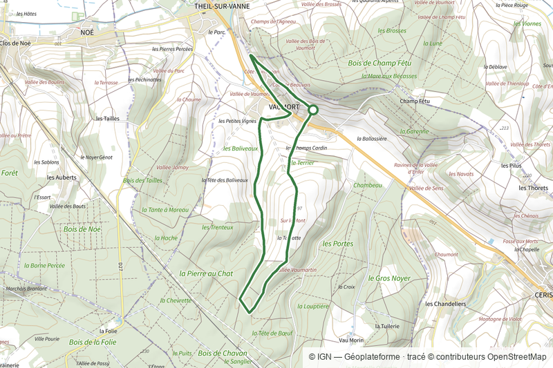 Circuit du menhir de Vaumort